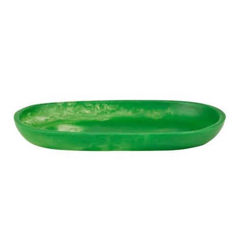 Kip Resin Oval Tray-Emerald