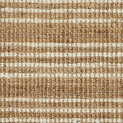 Julien Heavy Jute Floor Rug - Natural & White