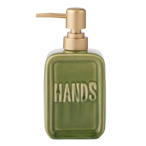 Hands Ceramic Soap Dispenser - Olive