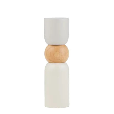 Pisces Wood Salt & Pepper Grinder - Taupe