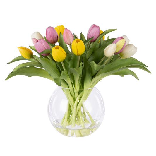 Tulip Bunch - Pheobe Vase Multi-Coloured