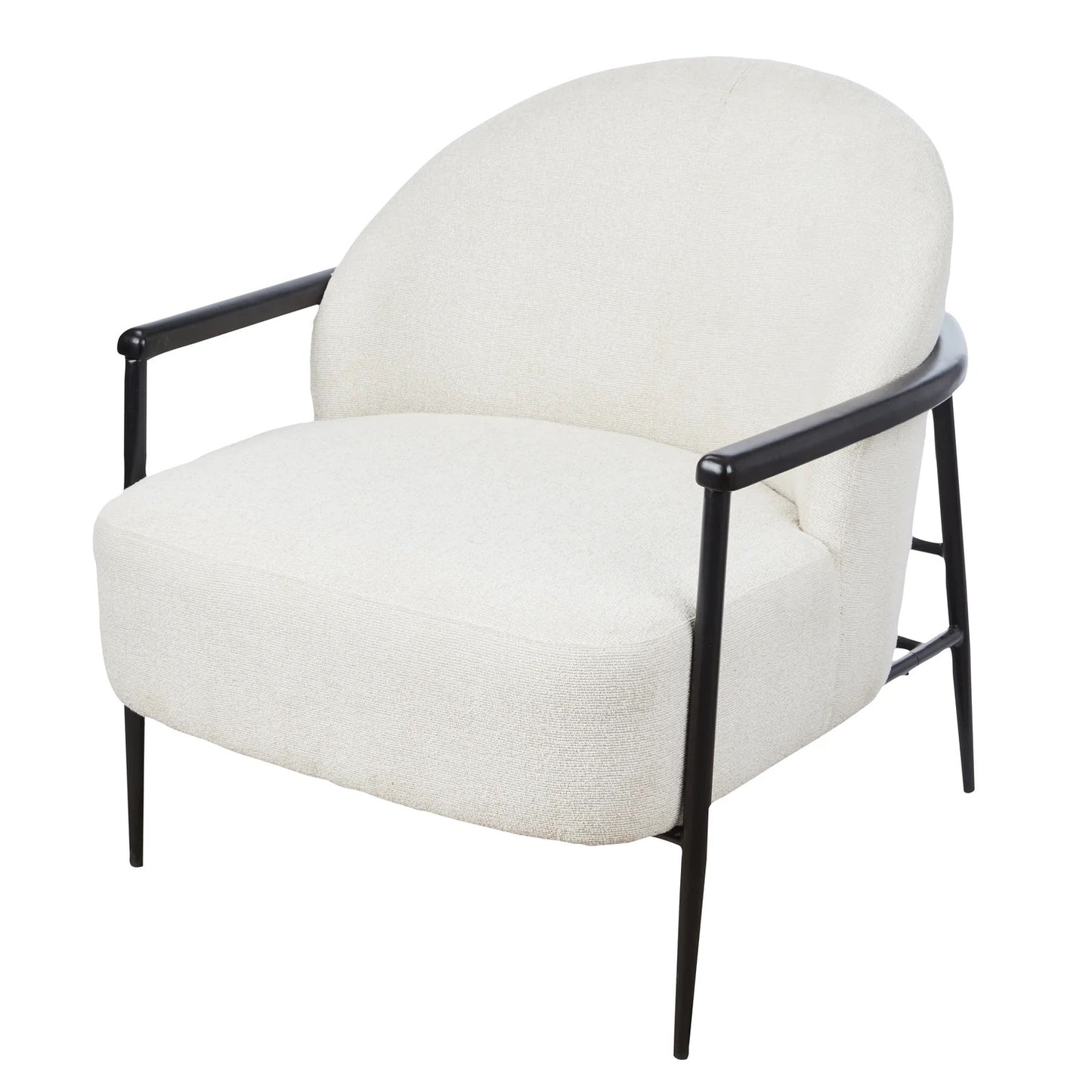 Miles Armchair - Ivory/Black