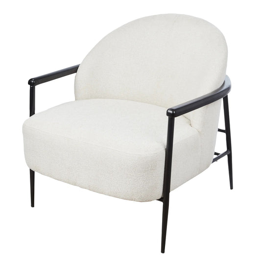 Miles Armchair - Ivory/Black