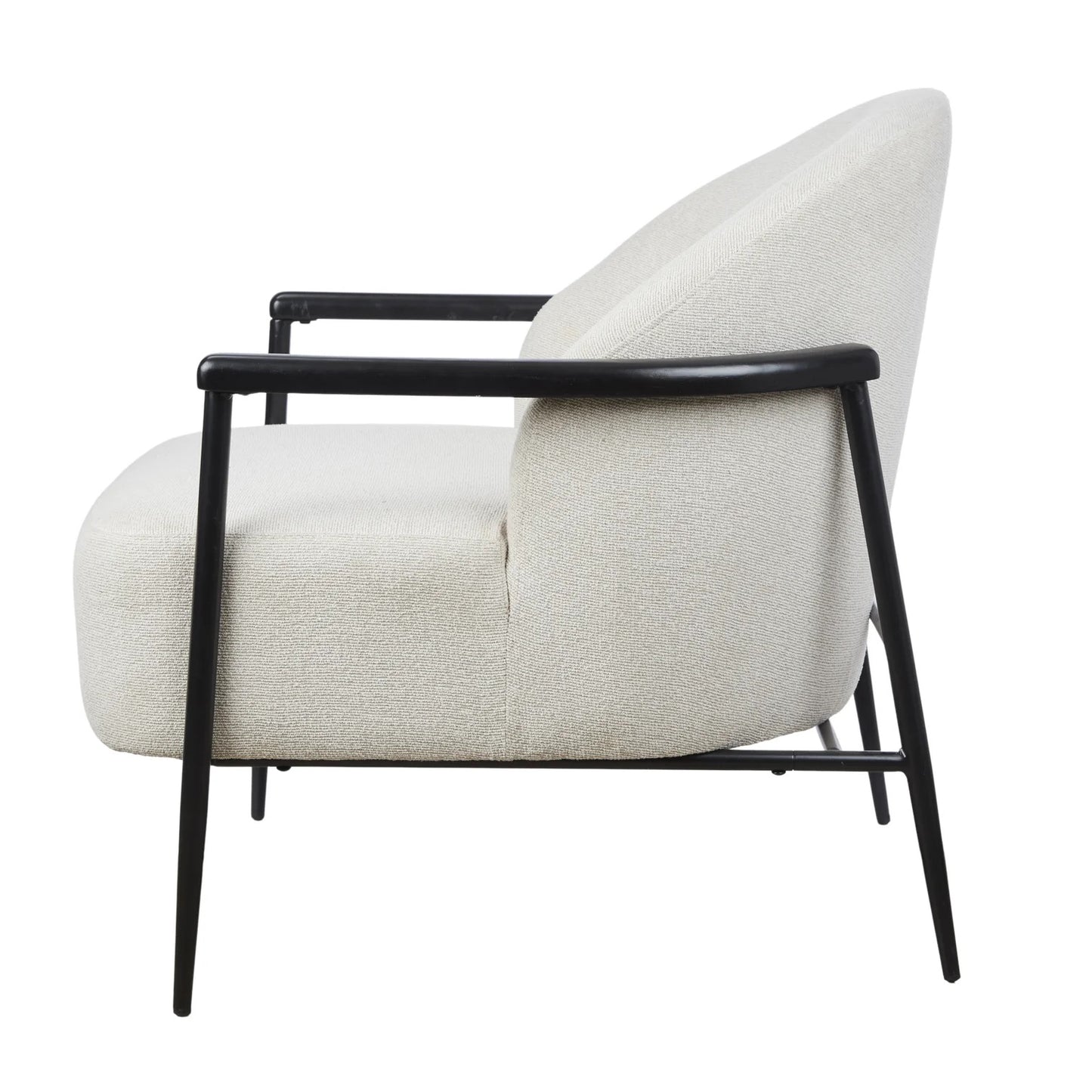 Miles Armchair - Ivory/Black