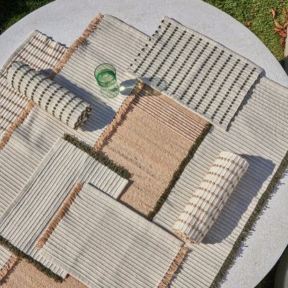 Isla Fringe Table Runner - Green