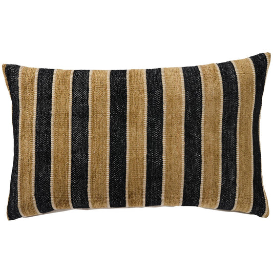 Tulum Tobacco Cushion - Black/Gold