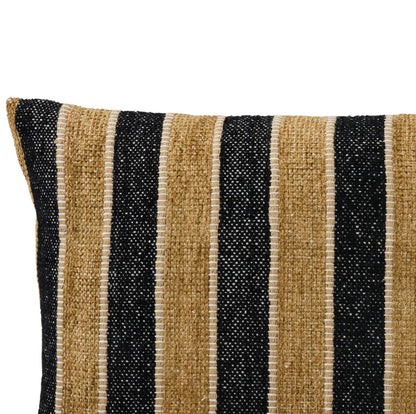 Tulum Tobacco Cushion - Black/Gold