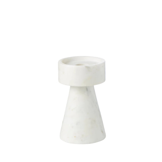 Blythe Marble Candle Holder - White/S