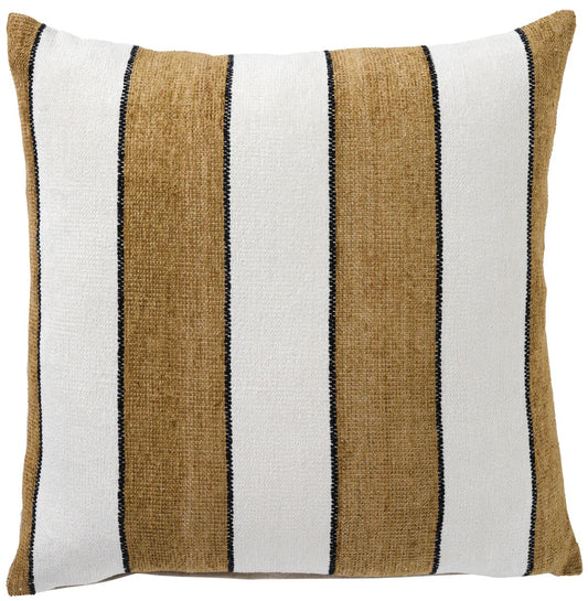 Tulum Tobacco Cushion - Gold/White/Black
