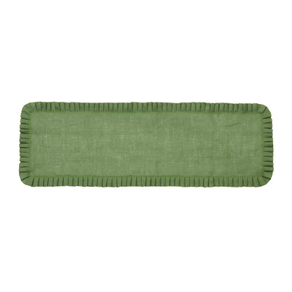 Pleat Jute Table Runner - Green