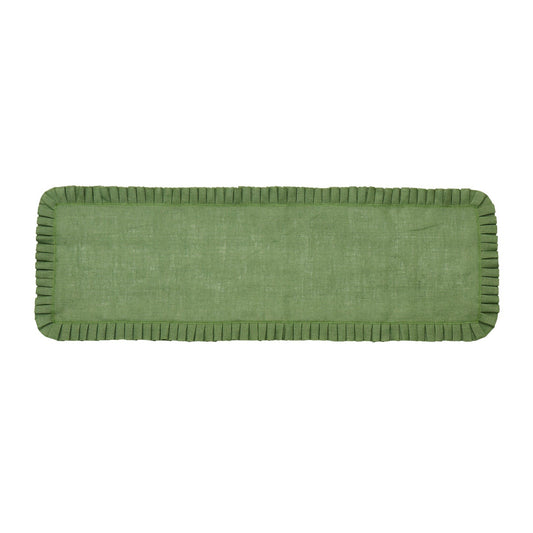 Pleat Jute Table Runner - Green