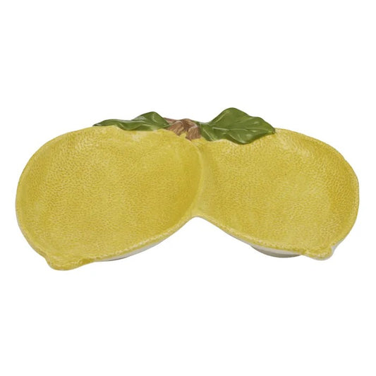 Limone Ceramic Double Plate - Yellow