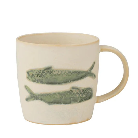 Riva Ceramic Mug - Green Fish