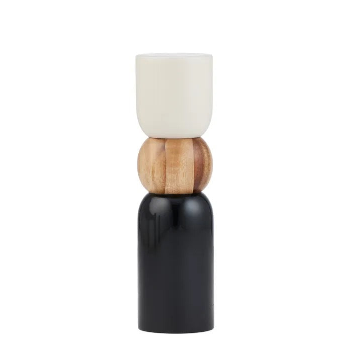 Pisces Wood Salt & Pepper Grinder - Black