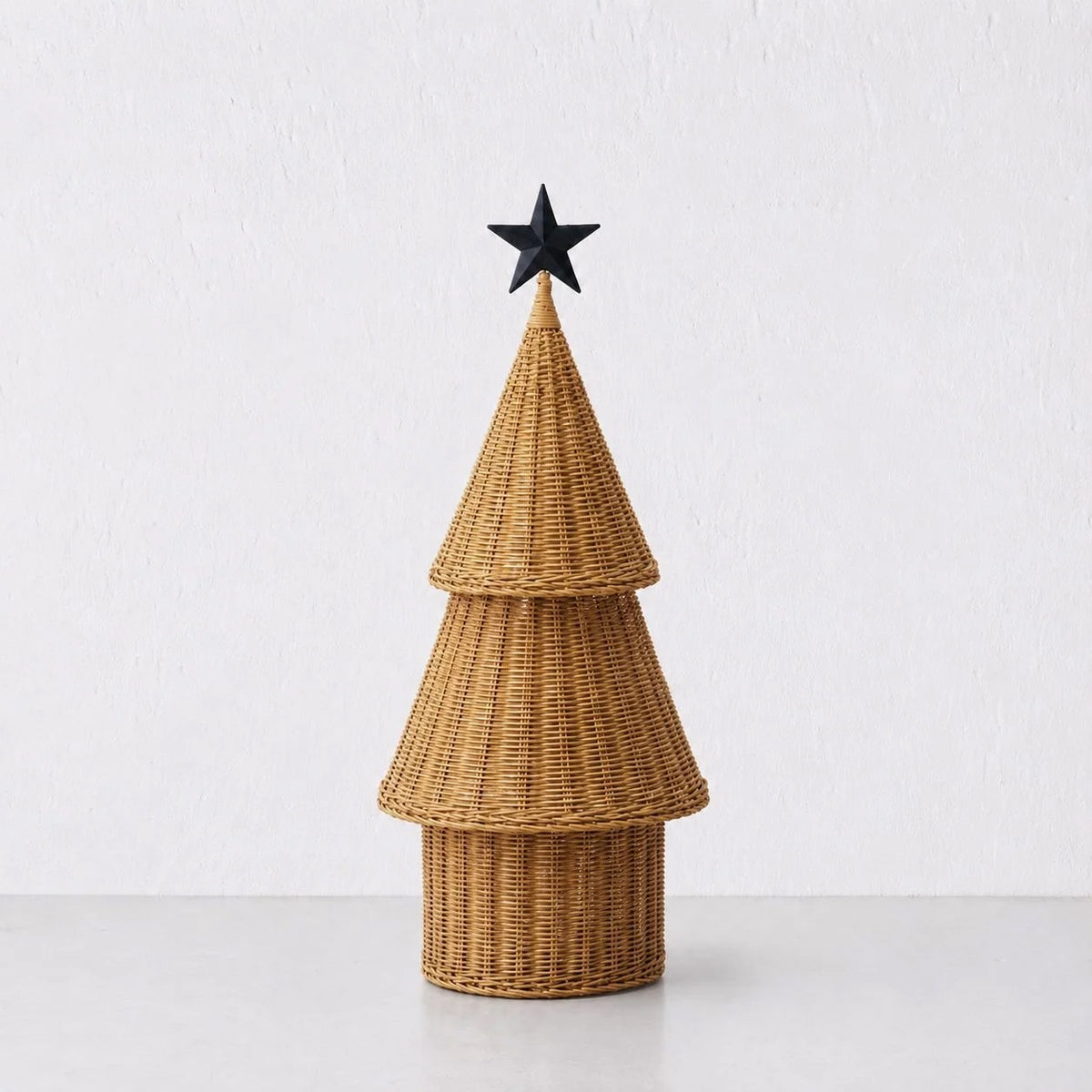 Wicker LED Christmas Tree - Medium - Pine Bark Natural