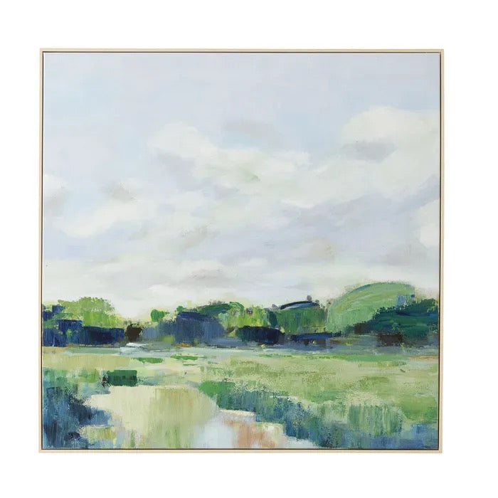 Fields Natural Frame Oil Painting