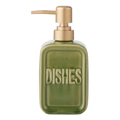 Dishes Ceramic Soap Dispenser - Olive