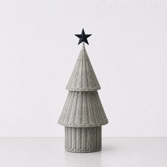 Wicker LED Christmas Tree - Medium - Snow Drop White