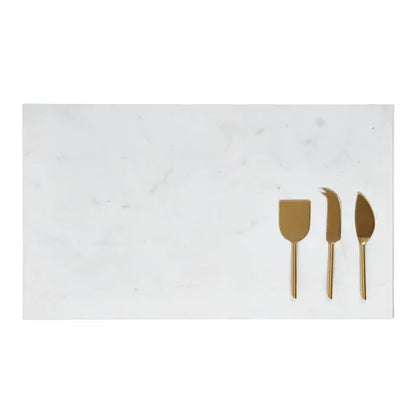 Otis 4pc Marble Cheese Board Set