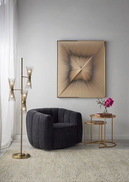 Amalfi Omaha Swivel Chair - Dark Grey