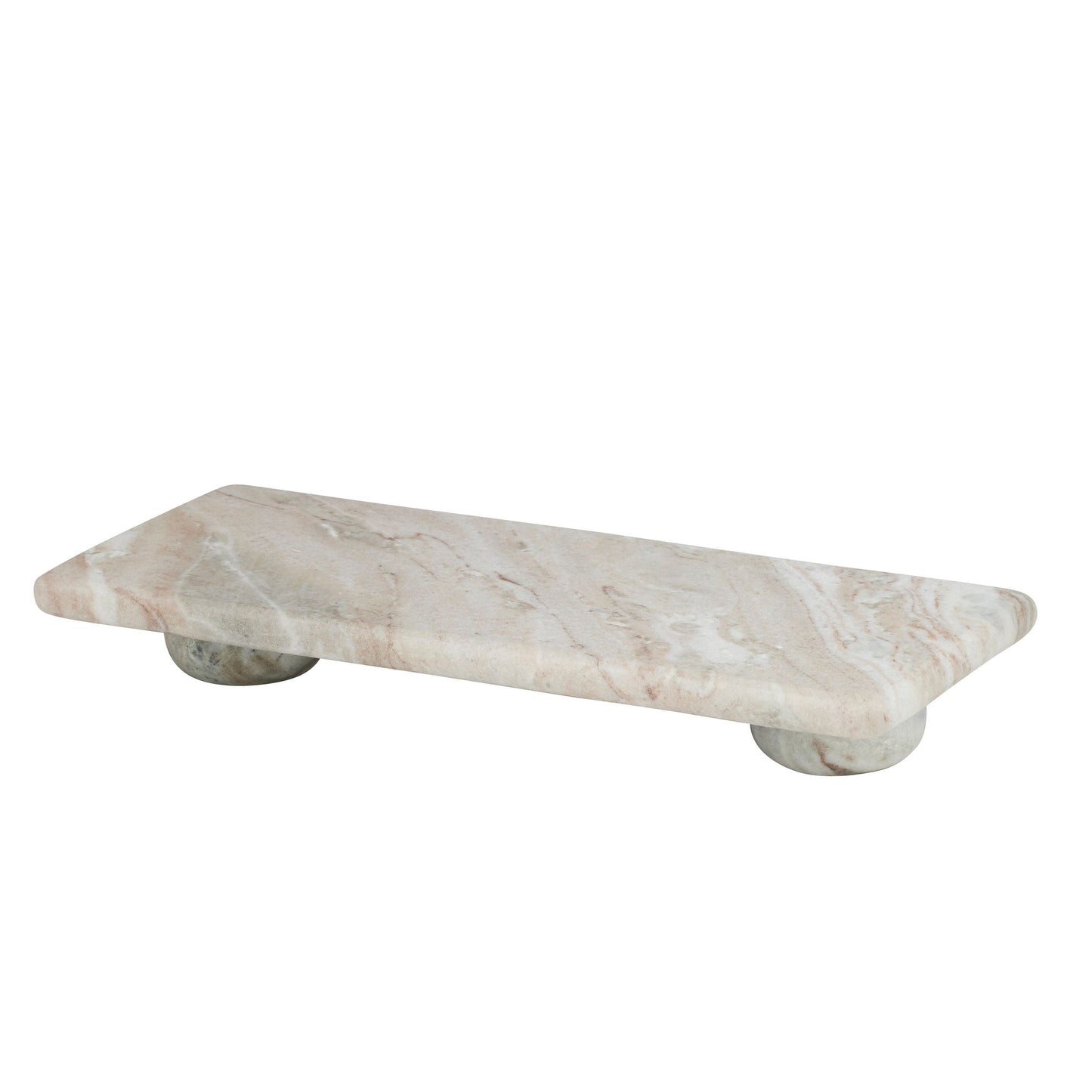 Soro Marble Footed Tray - Nude