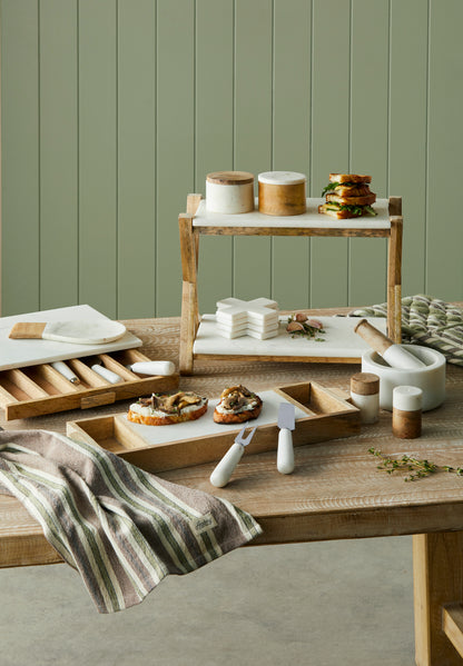 Eliot Spoon Rest - Marble & Wood