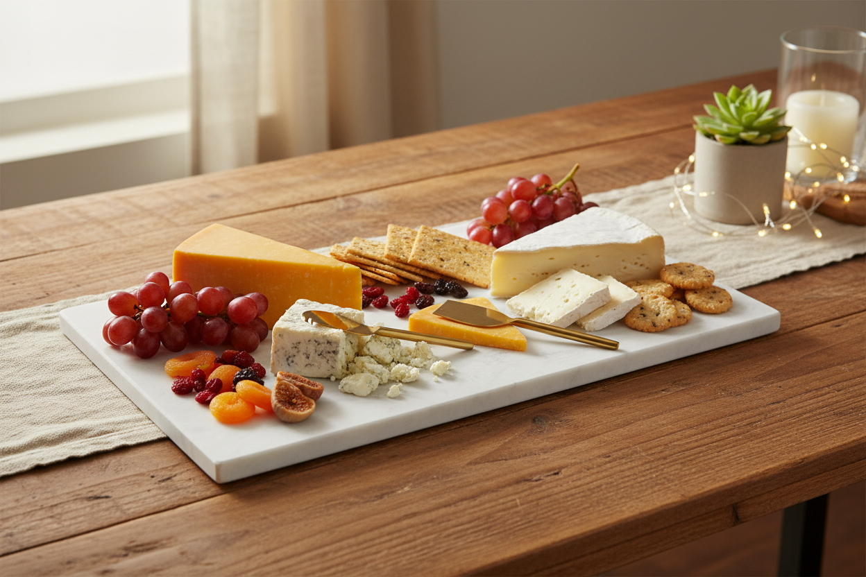 Otis 4pc Marble Cheese Board Set