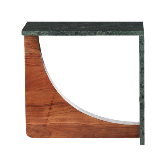 Blaire Side Table - Marble & Timber