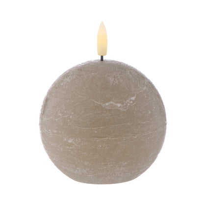Hughe LED Ball Flickering Candle - Taupe