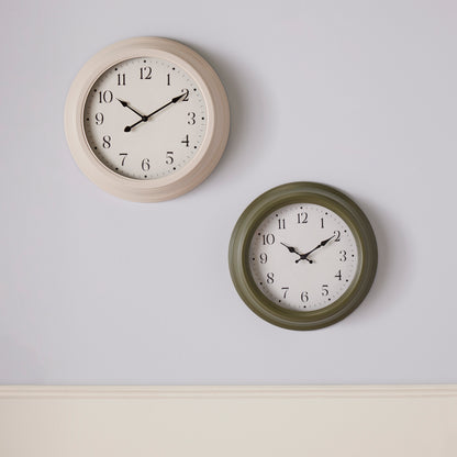 Marlow Wall Clock Cream & Green