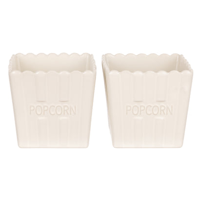 Peggy Stoneware Popcorn Bowls - Set/2