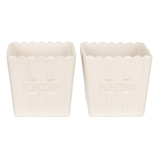 Peggy Stoneware Popcorn Bowls - Set/2