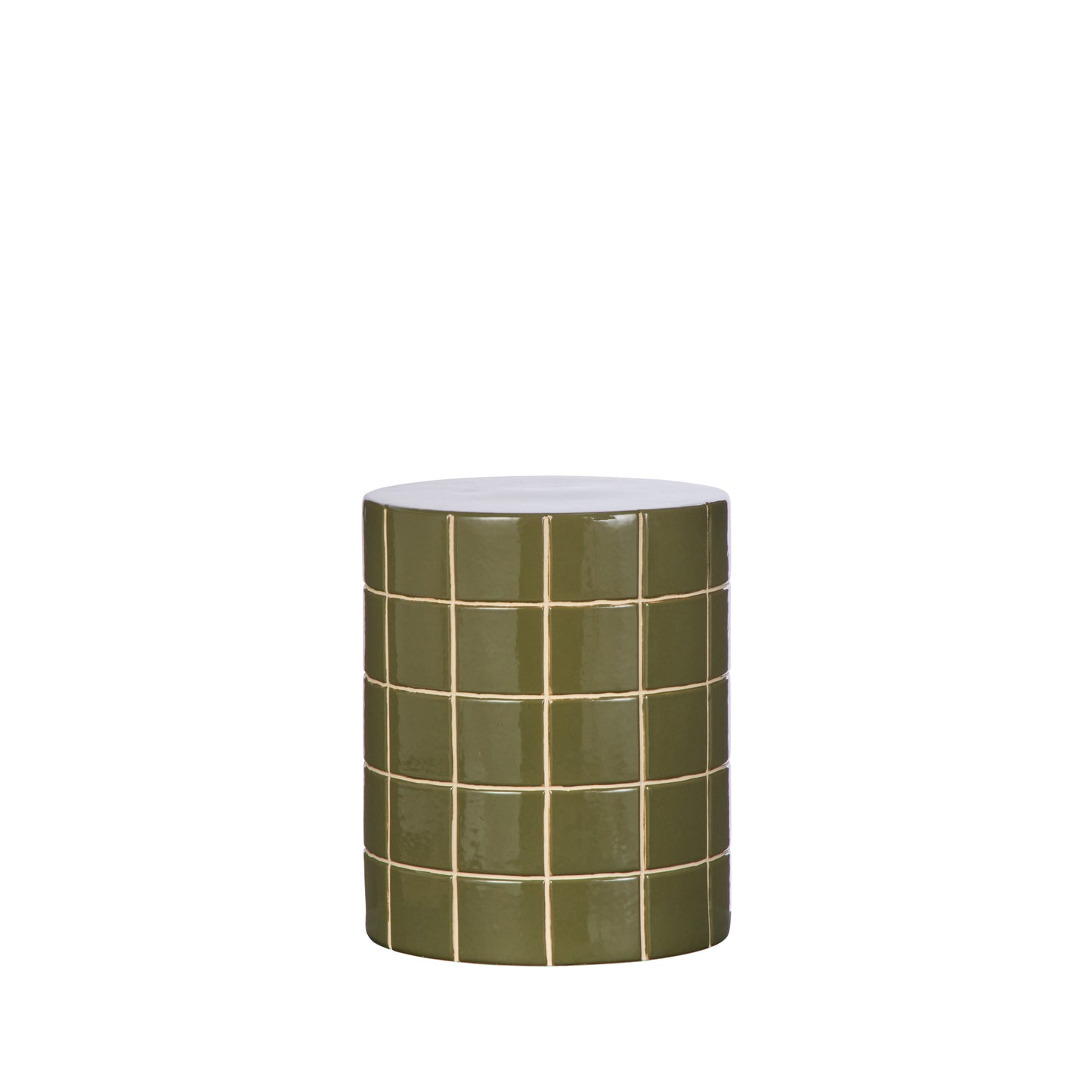 Hugo Side Table - Green & Off White