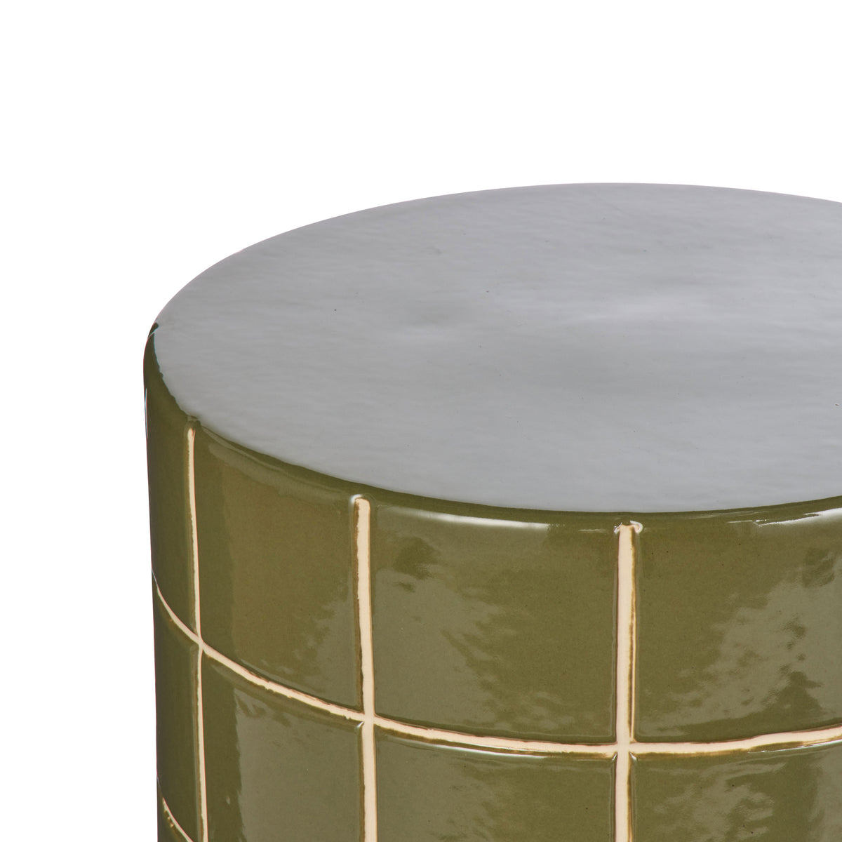 Hugo Side Table - Green & Off White