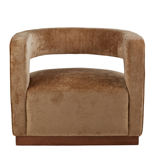 Grand Designs Gold Aged Velvet Armchair