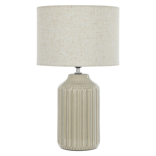 Dovie Ceramic Table Lamp - Oat & Cream
