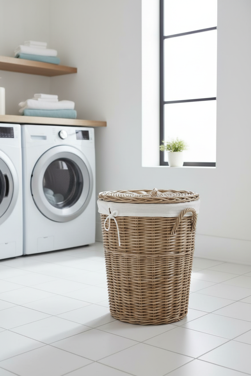 Kubu Grey Laundry Hamper - Small