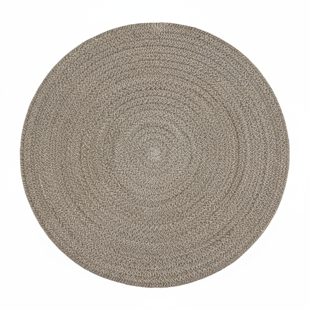 Demi Cotton Round Placemat - Chocolate