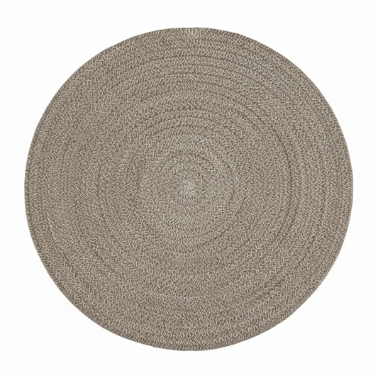 Demi Cotton Round Placemat - Chocolate