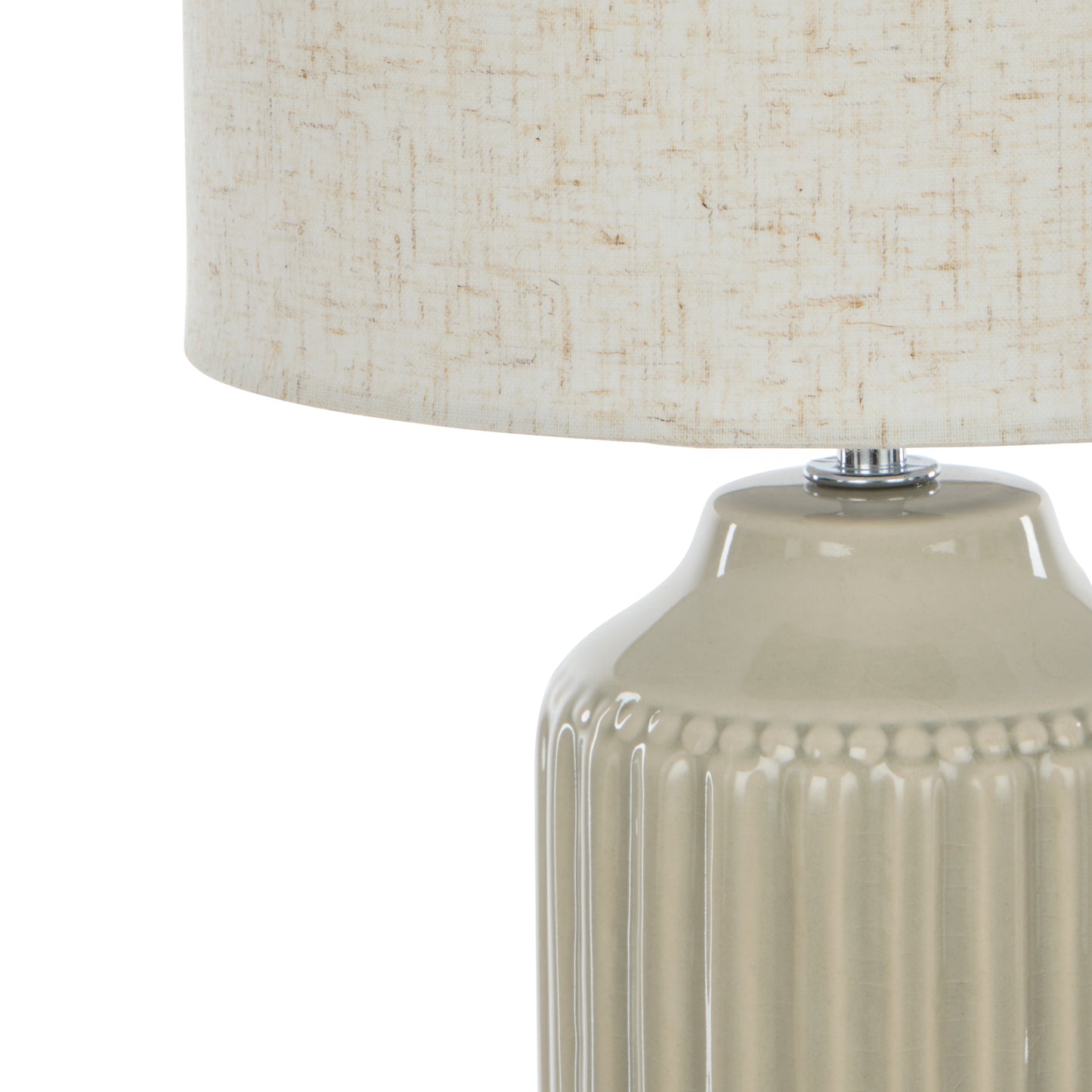 Dovie Ceramic Table Lamp - Oat & Cream
