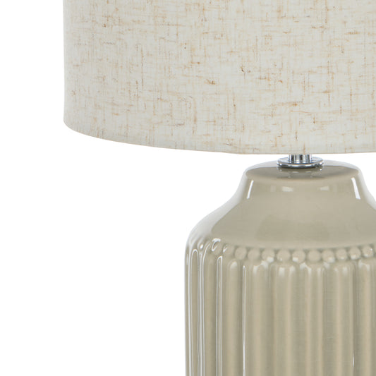 Dovie Ceramic Table Lamp - Oat & Cream